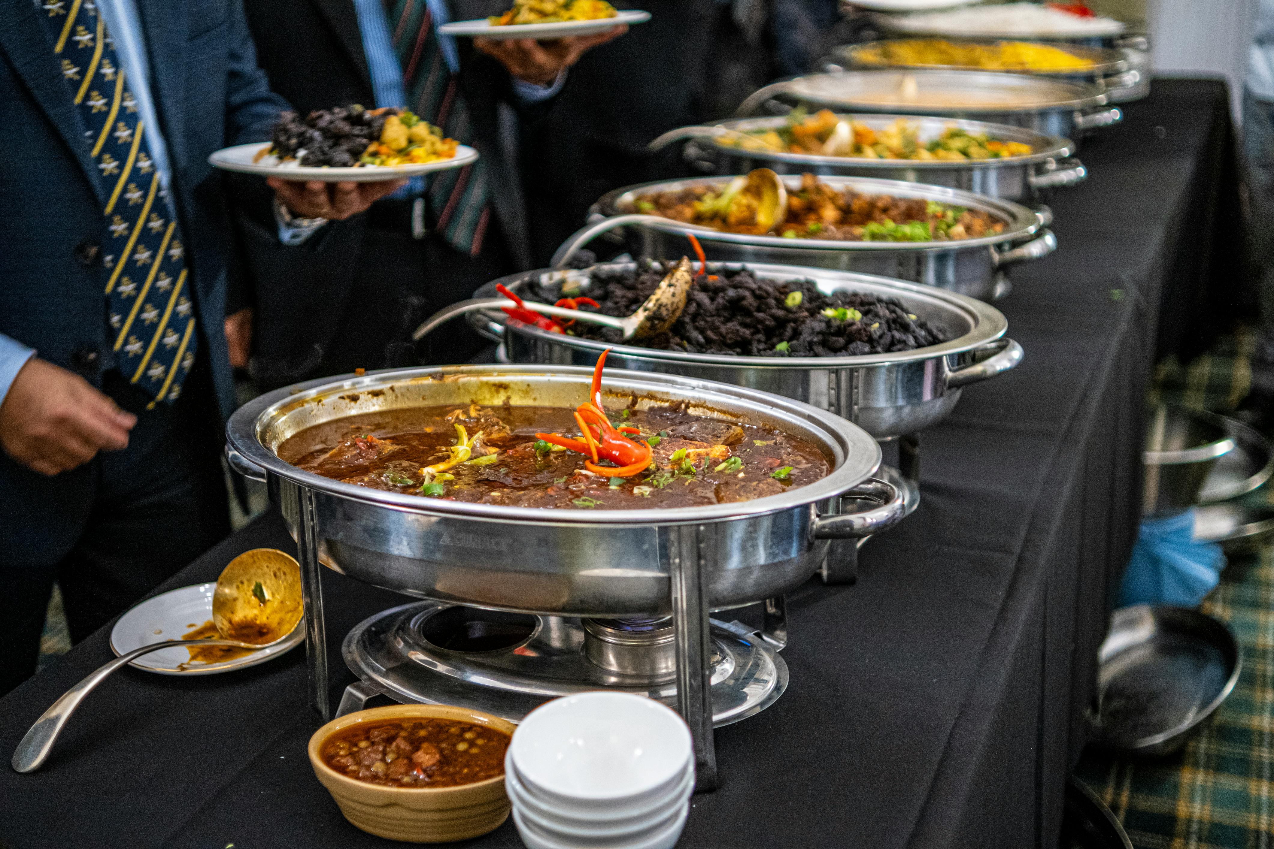 A catered platter ready for service